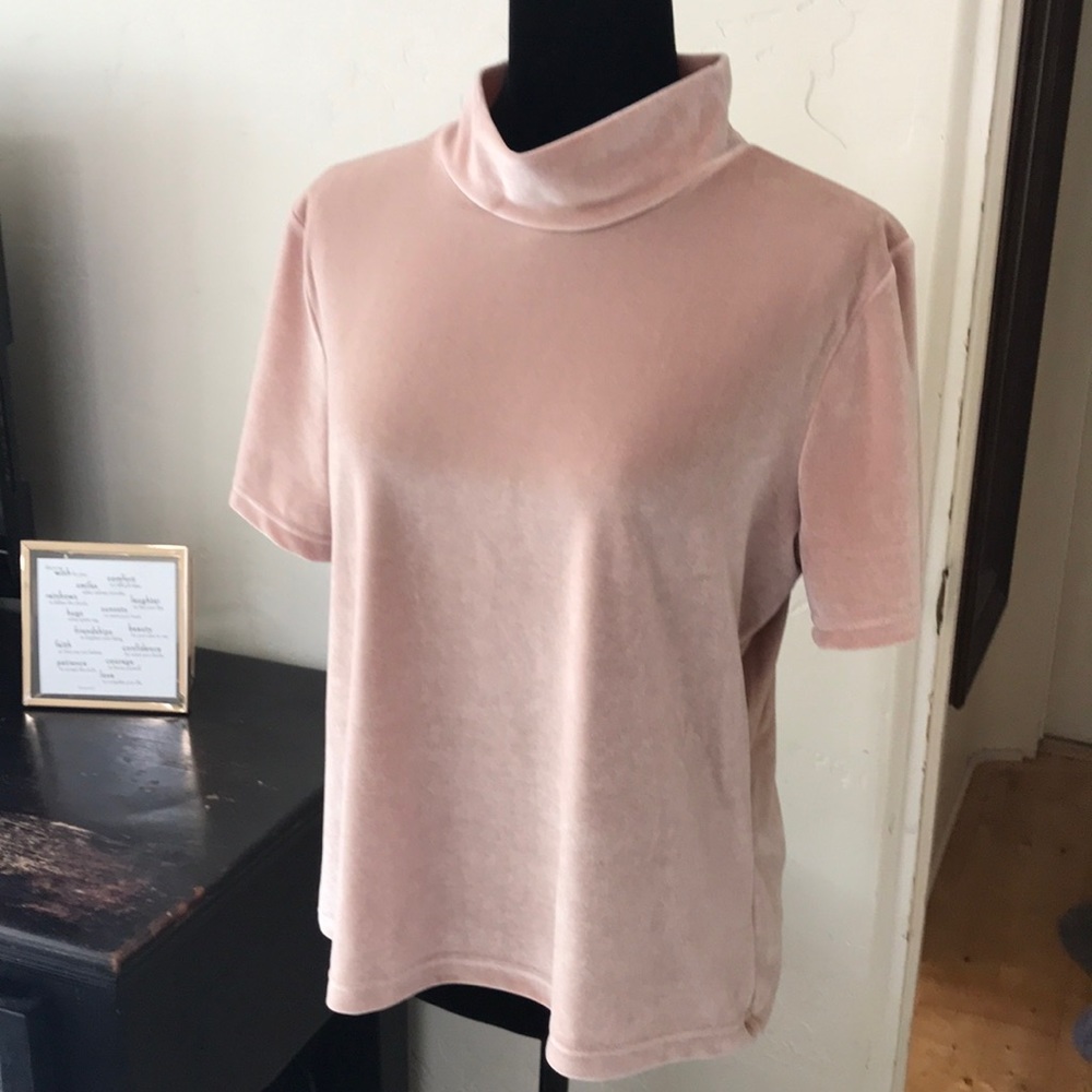 MADEWELL dusty pink mock neck XL